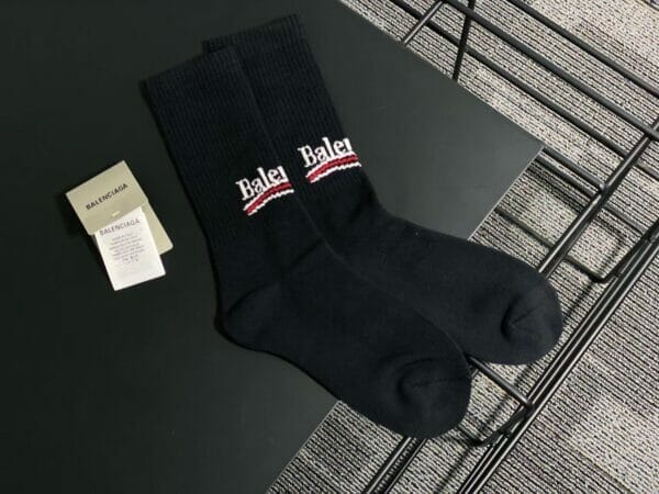 Balenciaga Political Campaign Logo Print Socks (OH)
