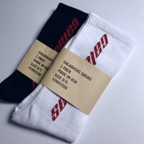 Calabasas Logo Print Socks
