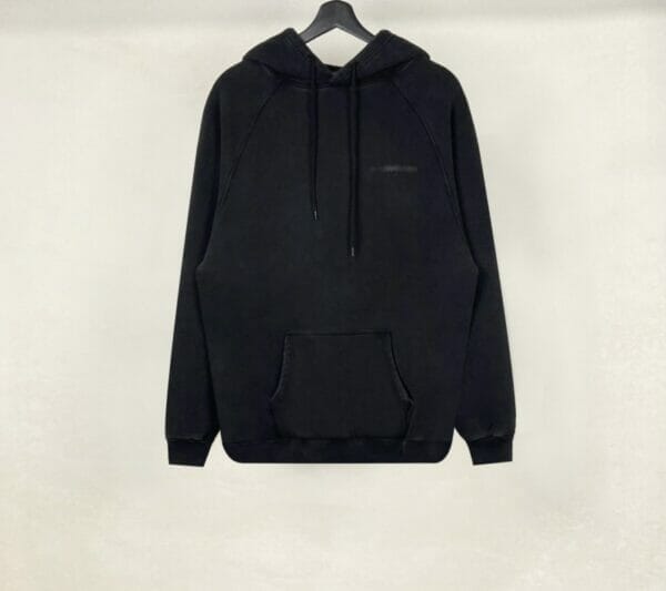 Balenciaga  Crossed Out Logo Print Hooded Sweatshirt