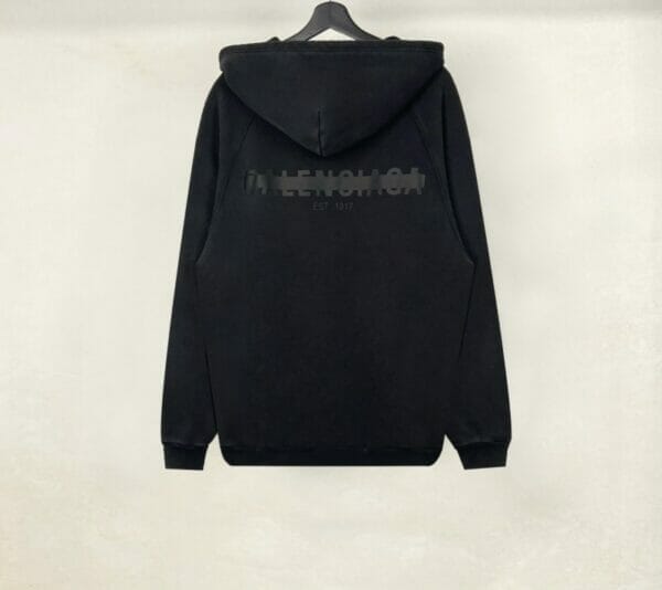 Balenciaga  Crossed Out Logo Print Hooded Sweatshirt