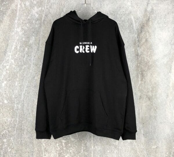 Balenciaga  Crew Paris Hooded Sweatshirt