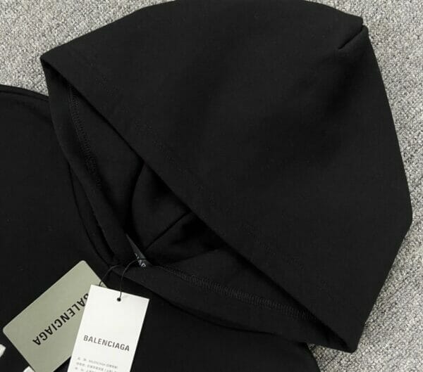 Balenciaga Embroidered Paris Logo Hooded Sweatshirt