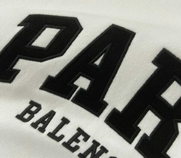 Balenciaga Embroidered Paris Logo Hooded Sweatshirt