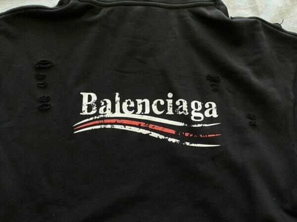 Balenciaga Distressed Political Campaign Hoodie Hypedstreetgear Apparel