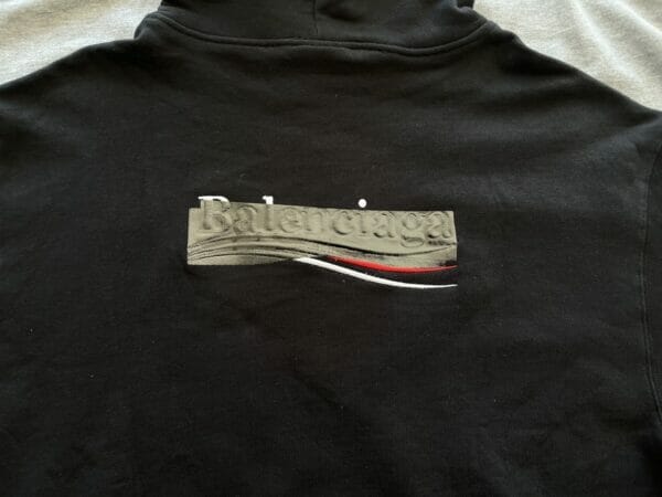 Balenciaga Embroidered Taped Out Political Campaign Hooded Sweatshirt