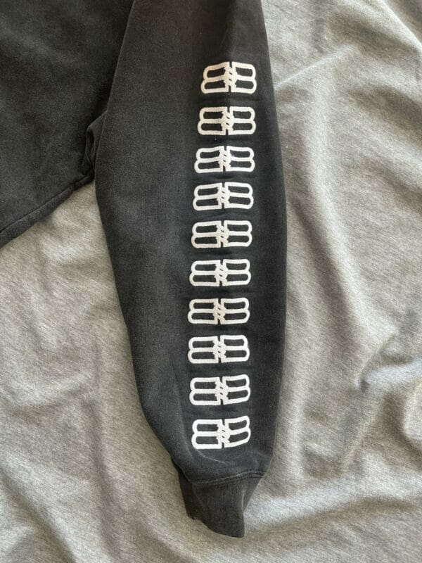 Balenciaga BB Distressed Paris Icon Hoodie