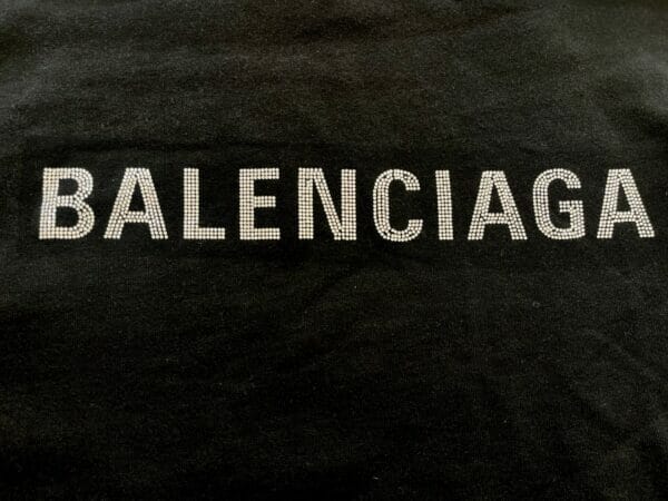 Balenciaga Diamanté Logo Print Hooded Sweatshirt