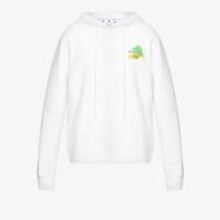 Off White Brush Arr Slim Hooded Sweatshirt