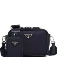 Prada triangle-logo Brique messenger bag