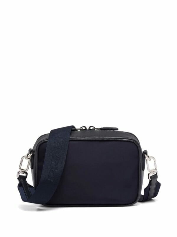 Prada triangle-logo Brique messenger bag