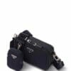 Prada triangle-logo Brique messenger bag