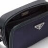 Prada triangle-logo Brique messenger bag