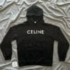 Celine logo-print hooded sweatshirt