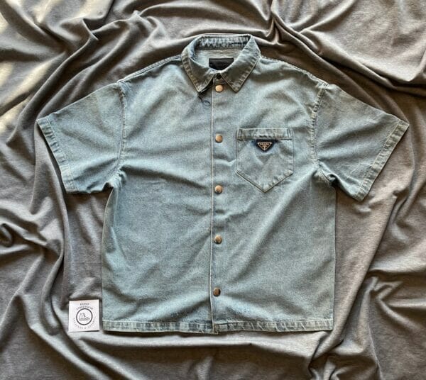 Prada denim button up shirt