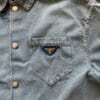 Prada denim button up shirt