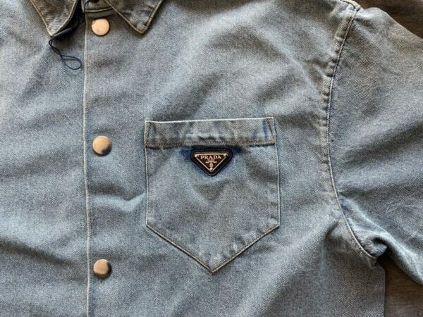 Prada denim button up shirt