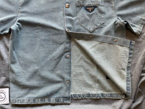 Prada denim button up shirt