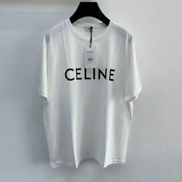Celine logo-print T-Shirt