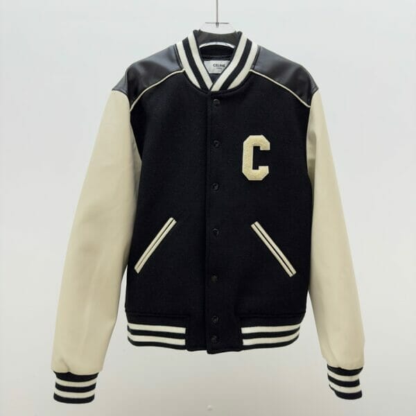 Celine Leather Varsity Jacket