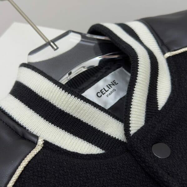 Celine Leather Varsity Jacket