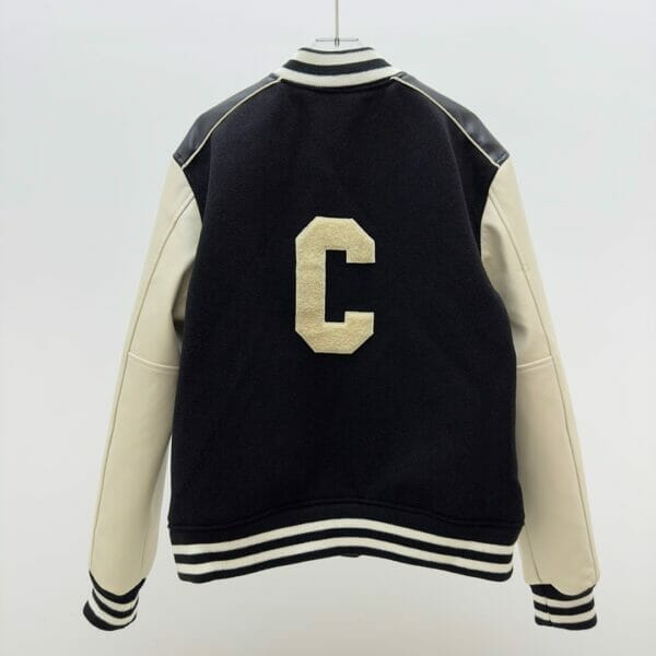 Celine Leather Varsity Jacket
