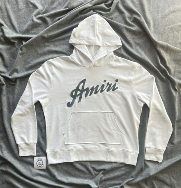 Amiri Embroidered Logo Print Graphic Hooded Sweatshirt