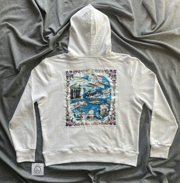 Amiri Embroidered Logo Print Graphic Hooded Sweatshirt