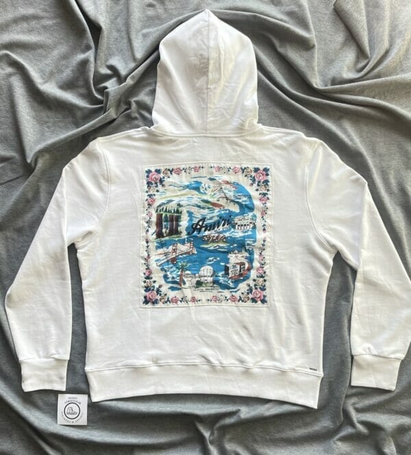 Amiri Embroidered Logo Print Graphic Hooded Sweatshirt