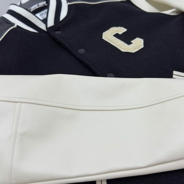 Celine Leather Varsity Jacket