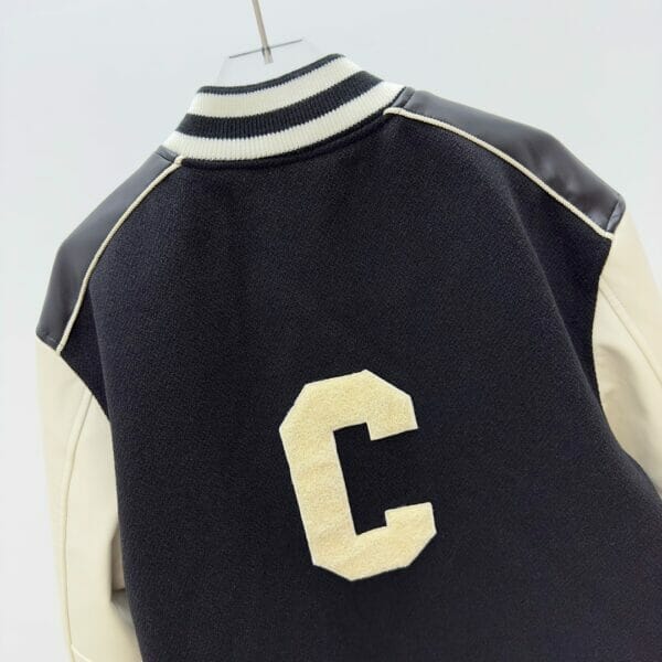 Celine Leather Varsity Jacket