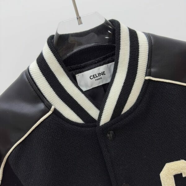 Celine Leather Varsity Jacket
