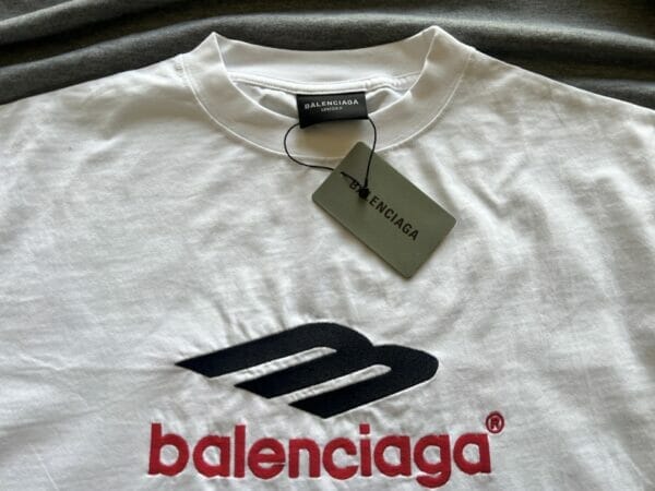 Balenciaga 3D Embroidery Print T-Shirt