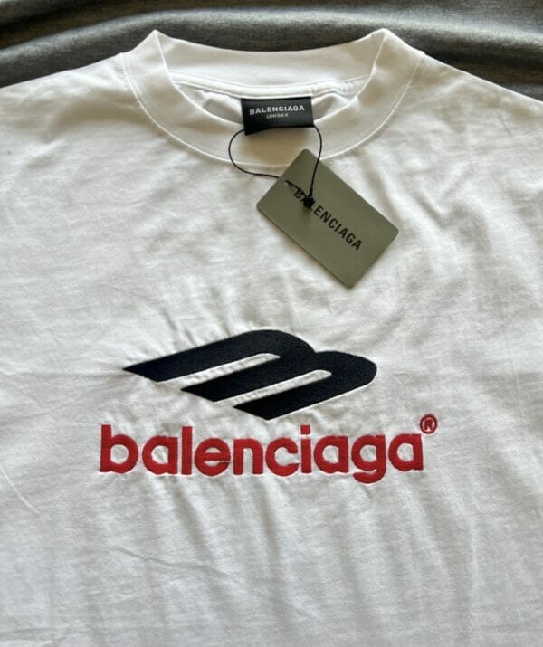 Balenciaga 3D Embroidery Print T-Shirt