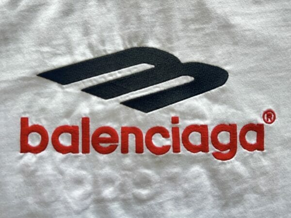 Balenciaga 3D Embroidery Print T-Shirt
