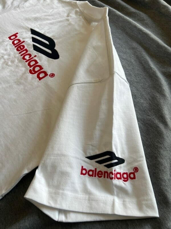 Balenciaga 3D Embroidery Print T-Shirt