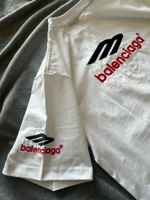 Balenciaga 3D Embroidery Print T-Shirt