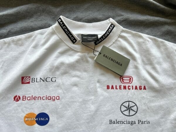 Balenciaga multi logo t shirt deals