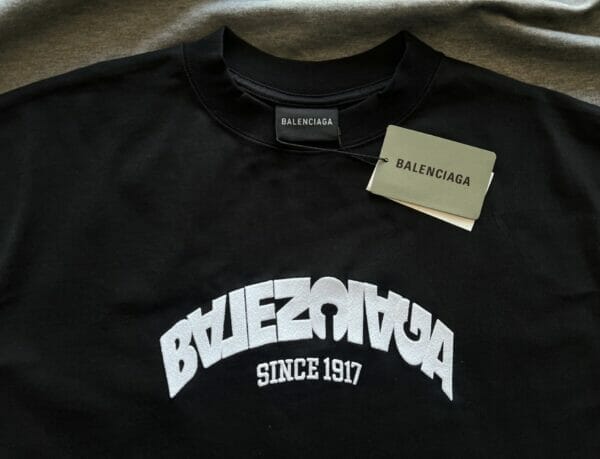 Balenciaga Embroidered Scrambled Logo T - Shirt