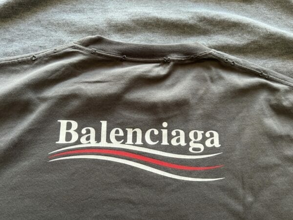 Balenciaga Political Campaign Logo Print T-shirt