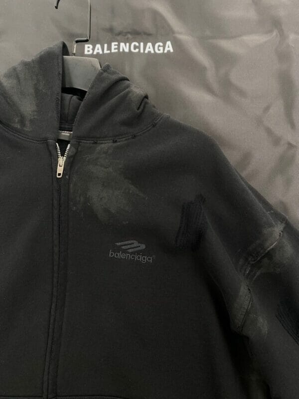 Balenciaga  Zip-Up Hooded Sweatshirt