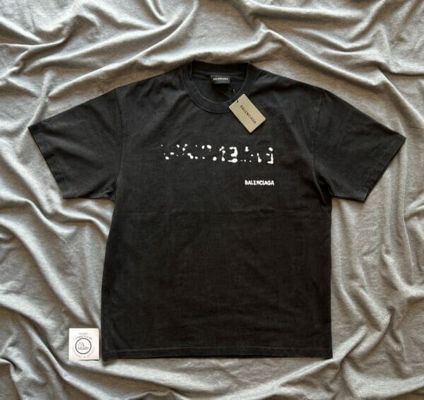 IMG_0732 Balenciaga Paris Crew Logo Cotton T-shirt (On hand)