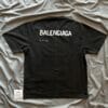 IMG_0733 Balenciaga Paris Crew Logo Cotton T-shirt (On hand)