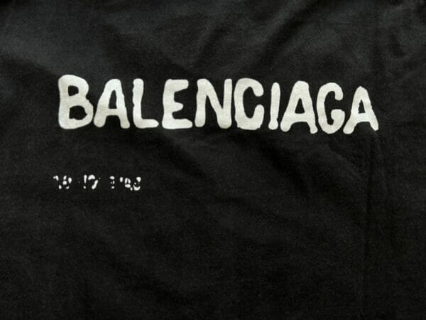 IMG_0734 Balenciaga Paris Crew Logo Cotton T-shirt (On hand)