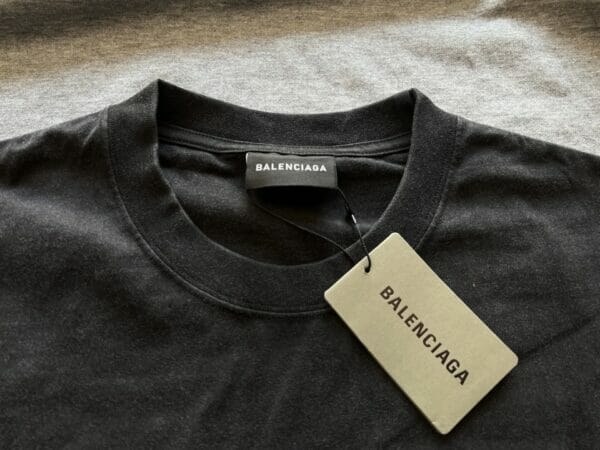 IMG_0735 Balenciaga Paris Crew Logo Cotton T-shirt (On hand)