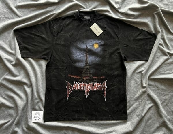 Balenciaga Paris Distressed T-Shirt