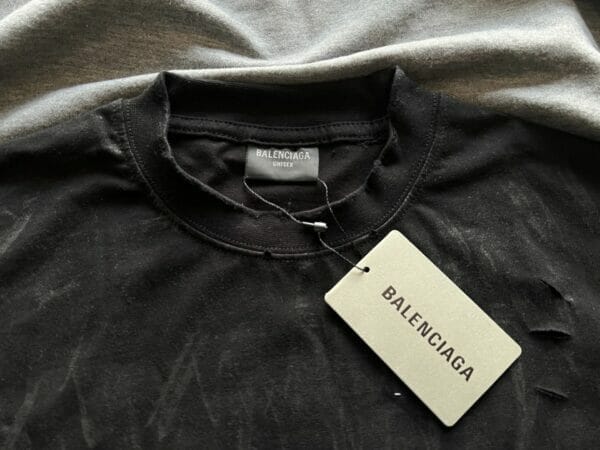 Balenciaga Paris Distressed T-Shirt