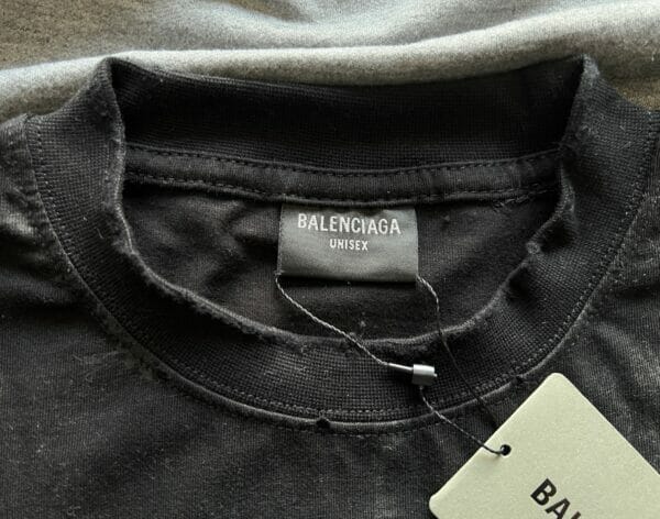 Balenciaga Paris Distressed T-Shirt