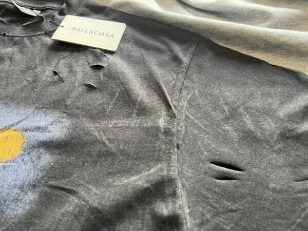 Balenciaga Paris Distressed T-Shirt