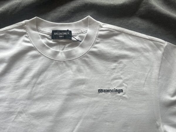 Balenciaga Logo Print Embroidered T-shirt
