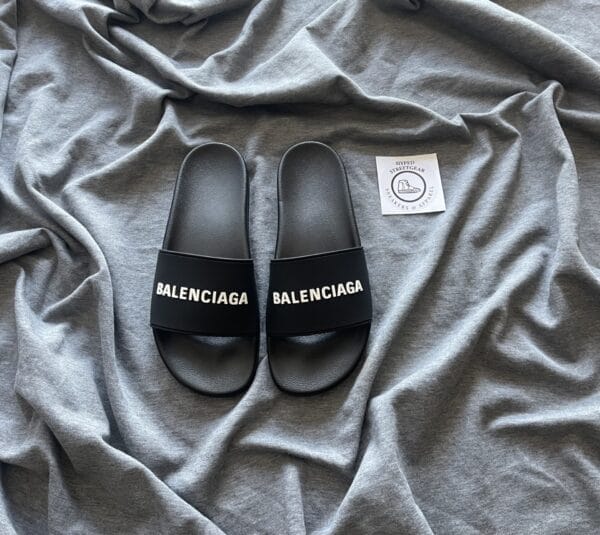 Balenciaga Logo Print Slides